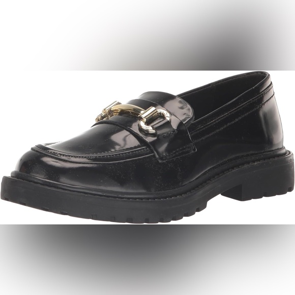 Steve Madden Girls‎ Lando Loafer Flats Patent Vegan Leather Horsebit Size 2 - Picture 1 of 13